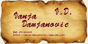 Vanja Damjanović vizit kartica